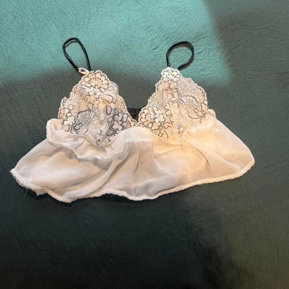 Unbranded Women's White and Cream Bra
